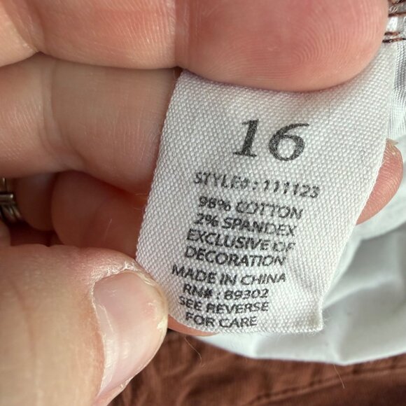 ARULA ALTAR'D STATE embroidered brown flare corduroys size 16 - Picture 9 of 9